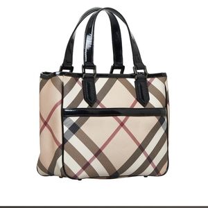 Brown Burberry Supernova Check Handbag
